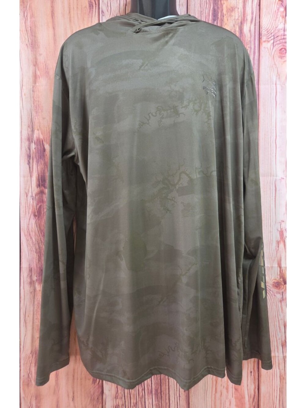 Psycho Tuna Mens Olive Camouflage Hoodie XL Lightweight & Stretchy